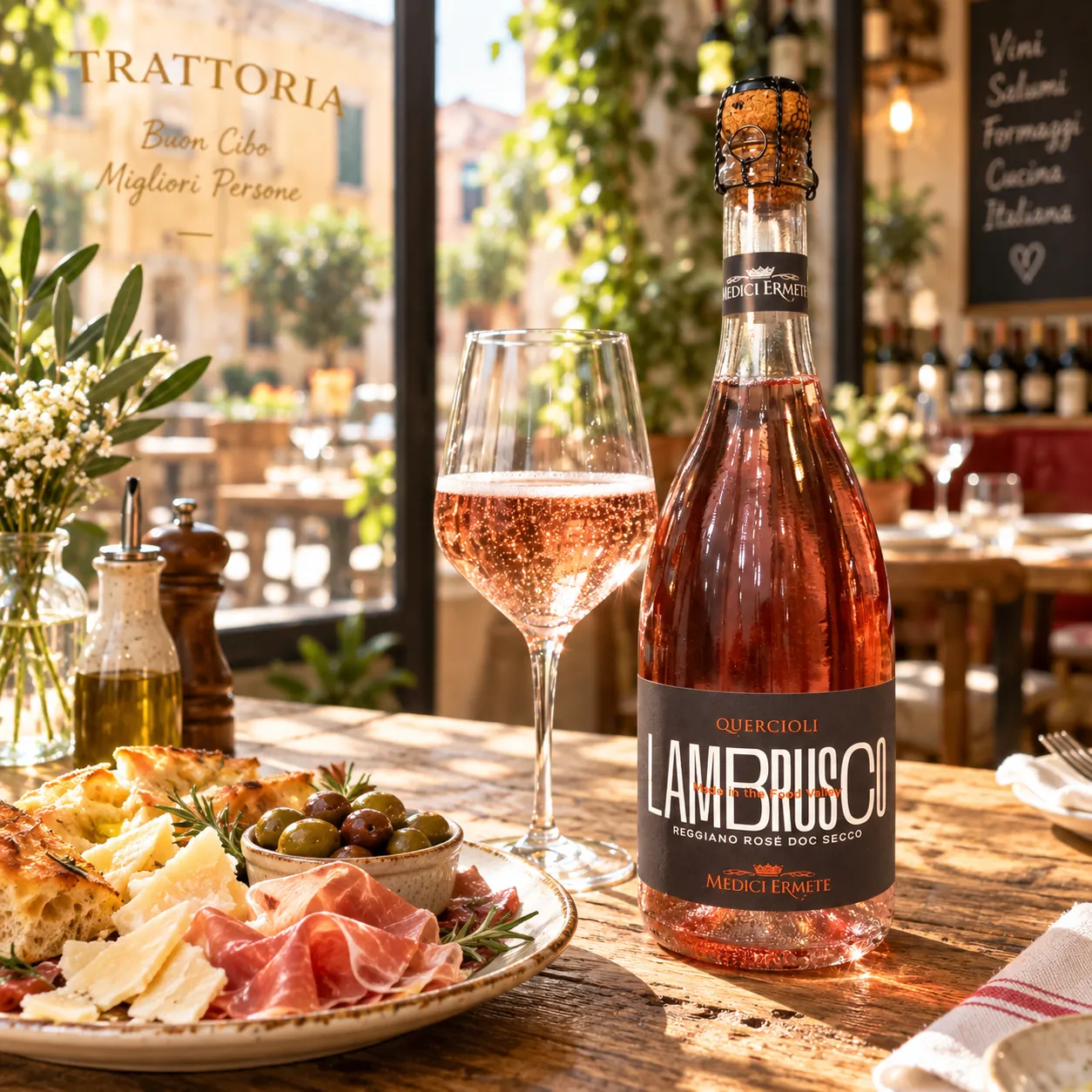 Lambrusco Reggiano Rosé DOC Secco « Quercioli » — Medici Ermete